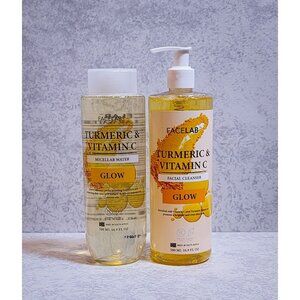 Facelab Turmeric & Vitamin C Glow Micellar Water & Facial Cleanser 500ml Set